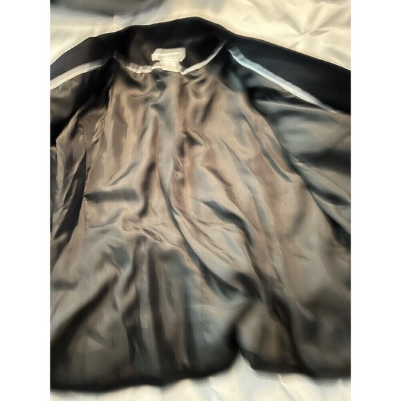 Worthington Women's Notch Lapel Blazer  Jacket Black Size 14 NWT White Stitching - Picture 15 of 16
